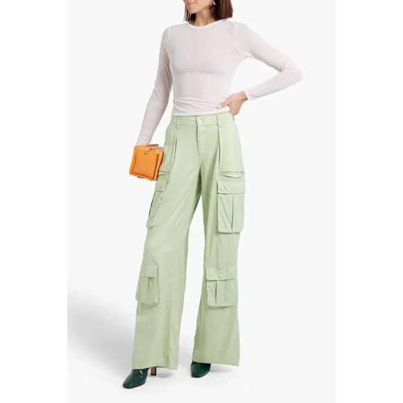 Alice + Olivia Pants - Alice + Olivia Sage Green Joette Cargo Pants Women's Size 0 READ